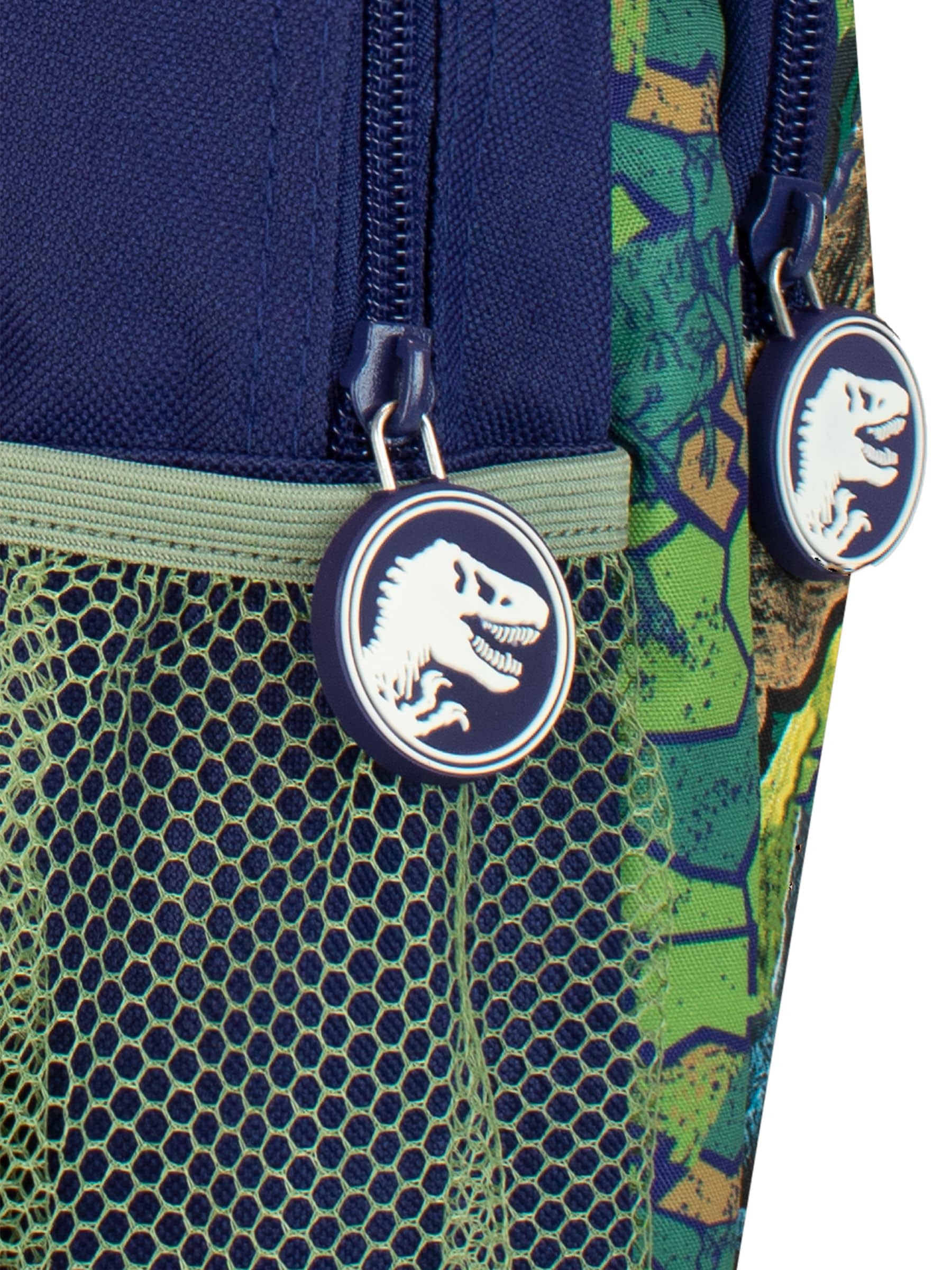 Jurassic World dinosaur print backpack blue camo 34cm, imported from the UK