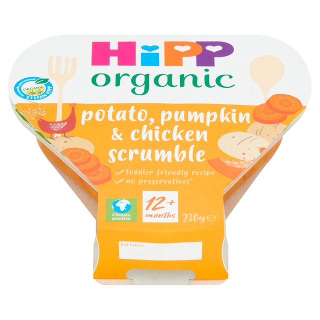 HiPP Organic Potato Pumpkin & Chicken Scrumble Toddler Tray Meal 12m+   230g GOODS M&S   