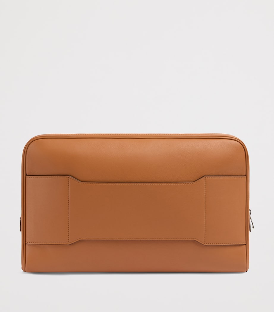 Aviteur leather trolley-sleeve laptop case - British product