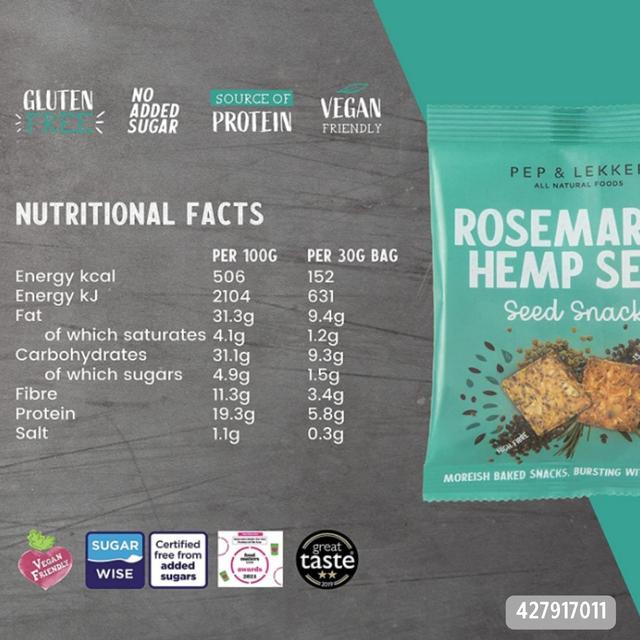 Rosemary Baked Seed Prebiotic Snack Bites   30g GOODS M&S   