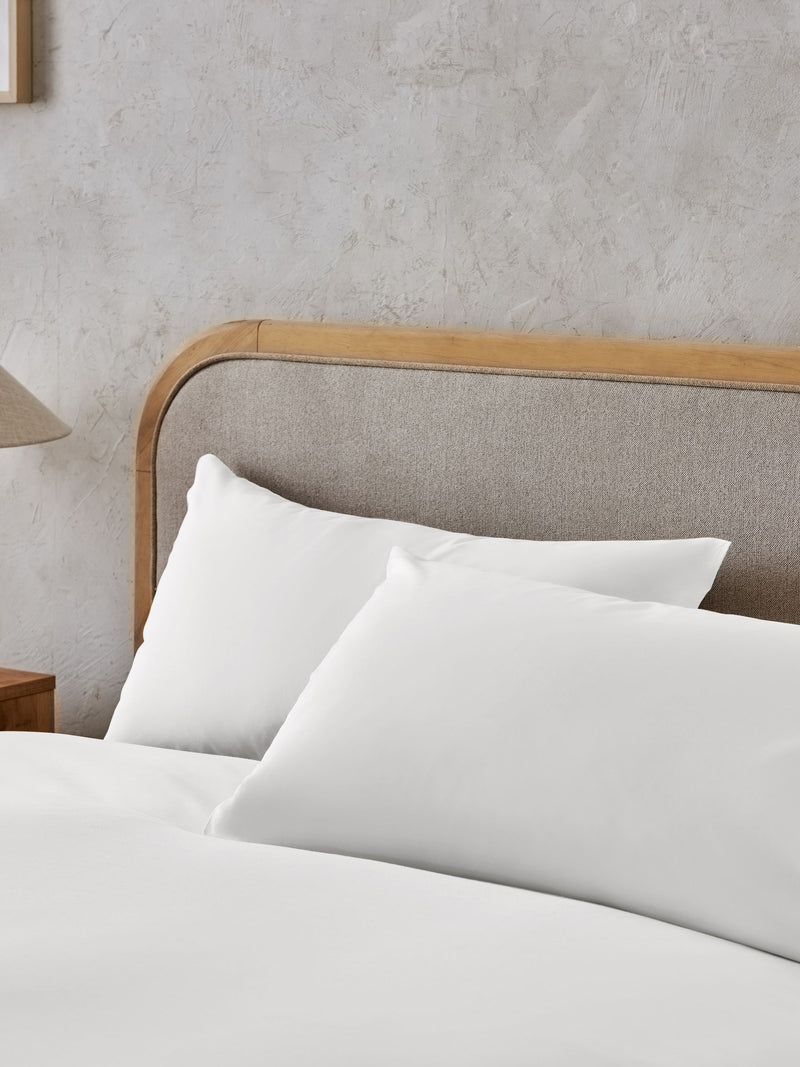 White cotton pillowcases set of 2 - British product
