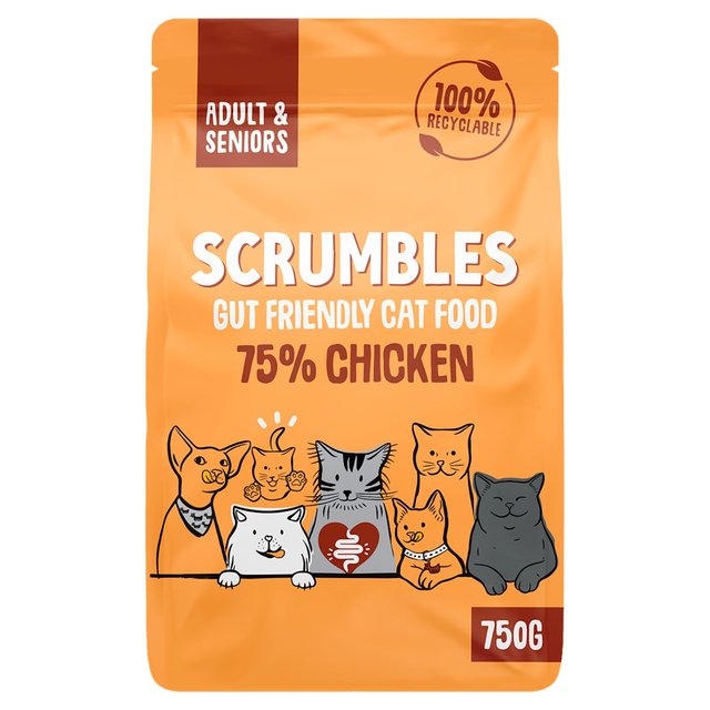 Scrumbles Adult  Dry Cat Food Chicken   750g GOODS M&S   