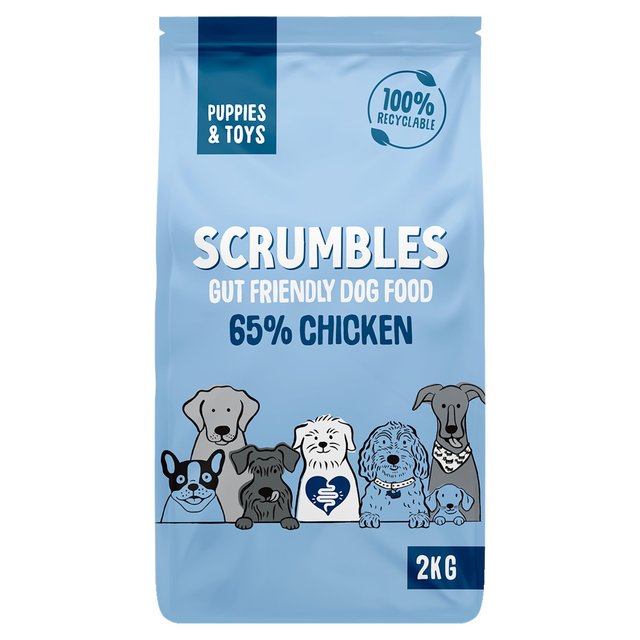 Scrumbles Puppies & Toys Chicken Dry Dog Food   2kg