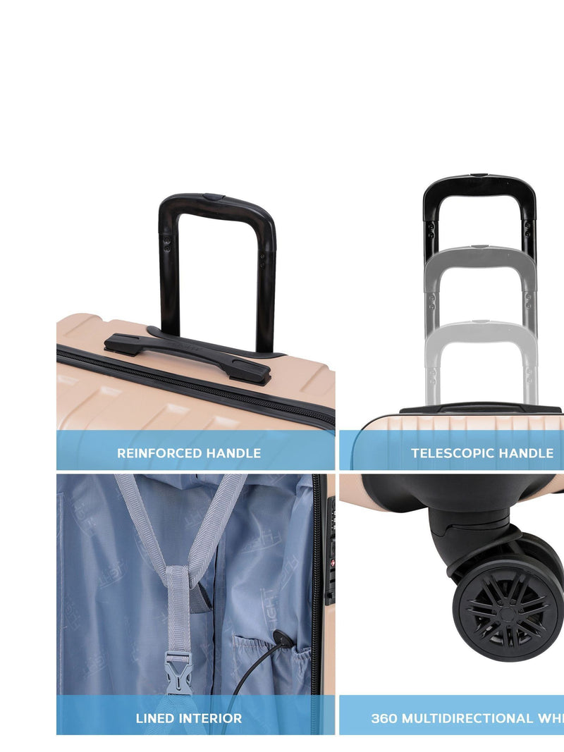 Flight Knight Champagne cabin suitcase 55x35x20cm (British brand)