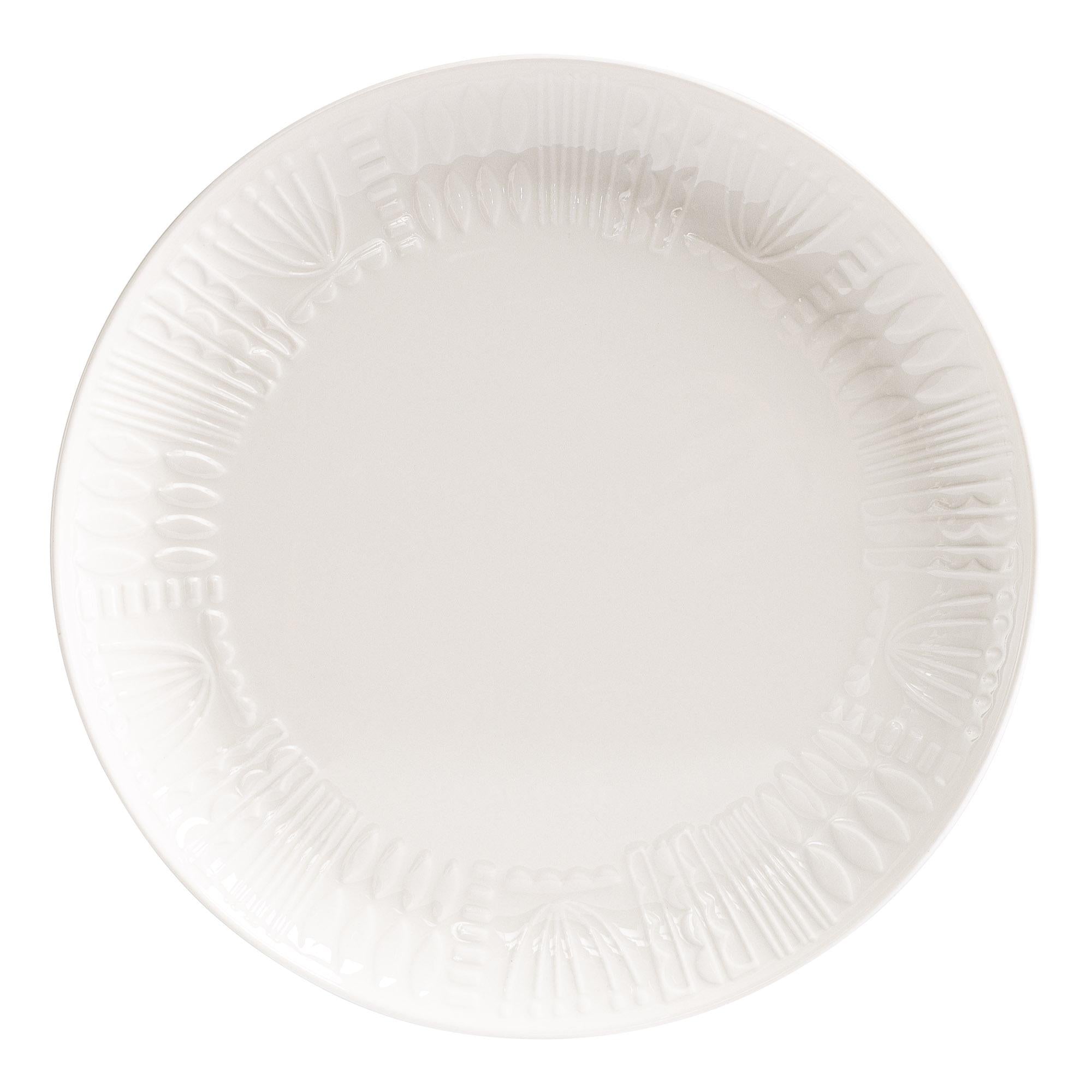 Habitat Embossed Block Floral Dinner Plate GOODS Sainsburys   