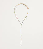 SHAY yellow gold diamond mixed gemstone rainbow threads necklace, UK version