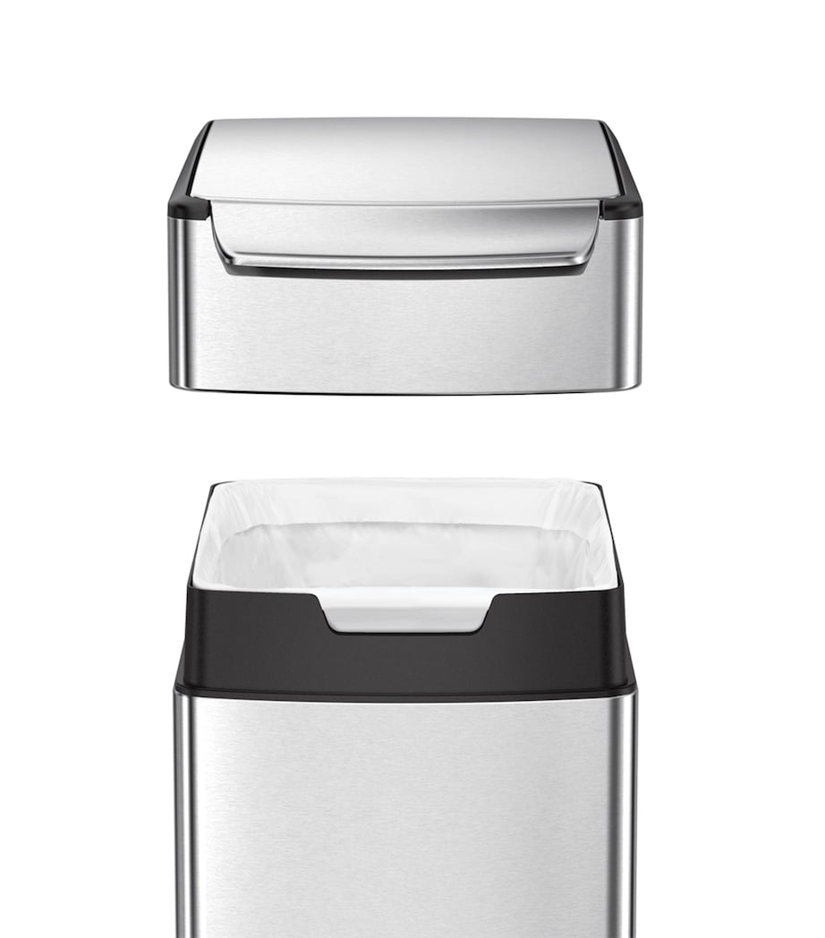 Simplehuman slim brushed steel pedal bin 40L (British brand)