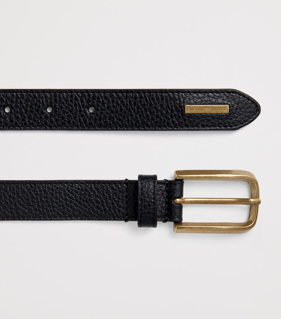Emporio Armani grained leather belt - British product