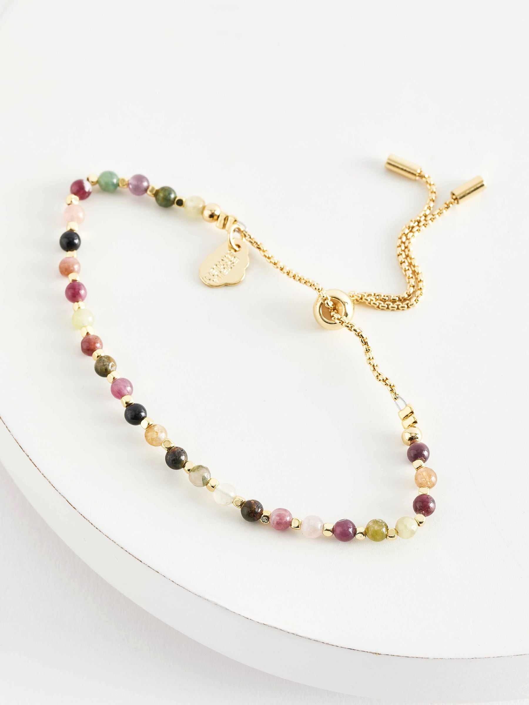 Estella Bartlett Amelia Howlite Bracelet Gold Tone Grey for Stress Relief