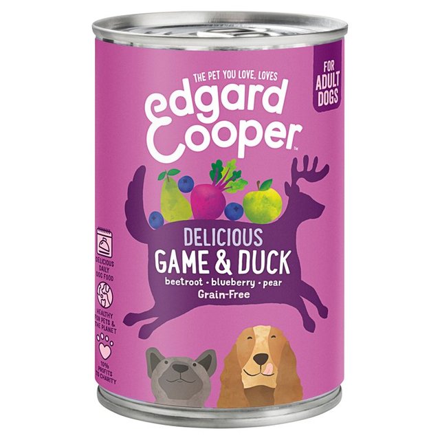 Edgard & Cooper Adult Grain Free Wet Dog Food with Game & Duck   400g GOODS M&S   