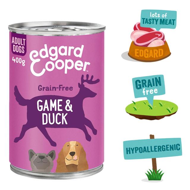 Edgard & Cooper Adult Grain Free Wet Dog Food with Game & Duck   400g GOODS M&S   