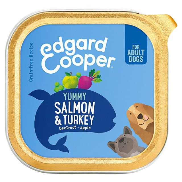 Edgard & Cooper Adult Grain Free Wet Dog Food with Salmon & Turkey   150g