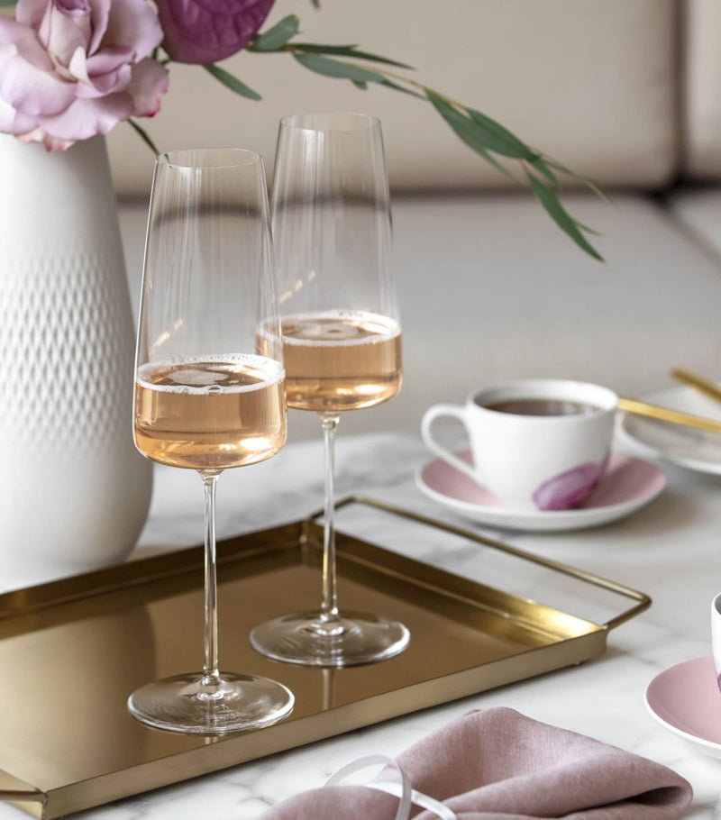 Villeroy & Boch crystal MetroChic champagne flutes 120ml (British brand)