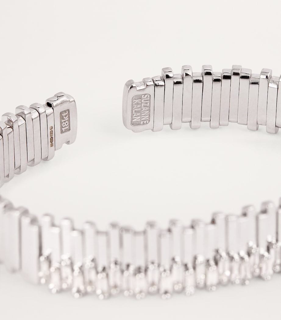 Suzanne Kalan white gold diamond bangle 15.5cm (British brand)