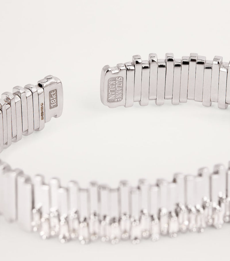 Suzanne Kalan white gold diamond bangle 15.5cm (British brand)
