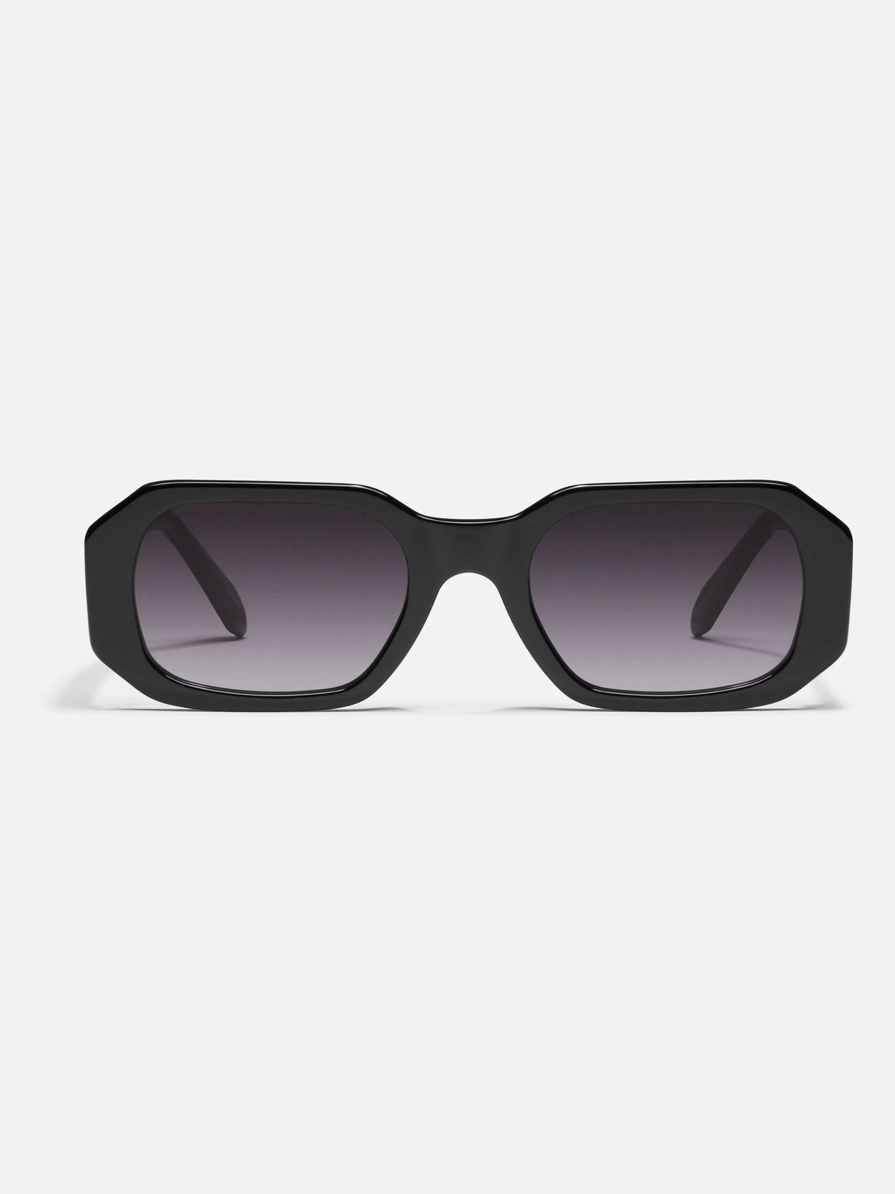QUAY black Hyped Up narrow sunglasses (British brand)