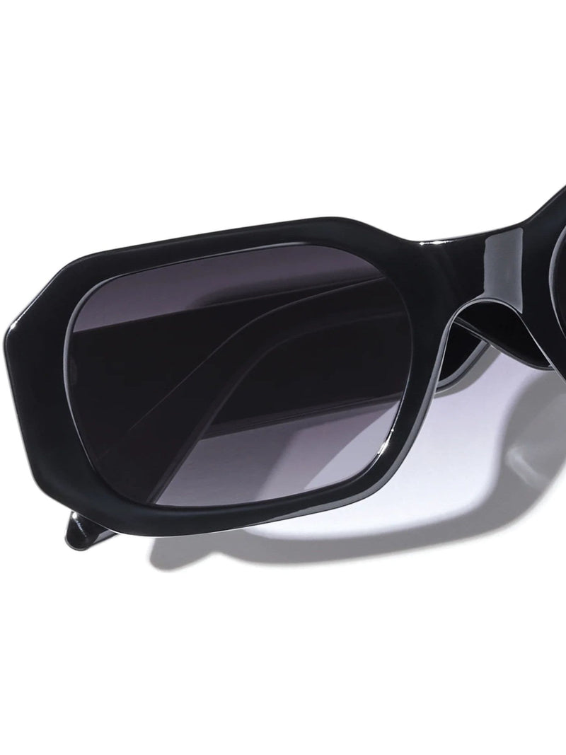 QUAY black Hyped Up narrow sunglasses (British brand)
