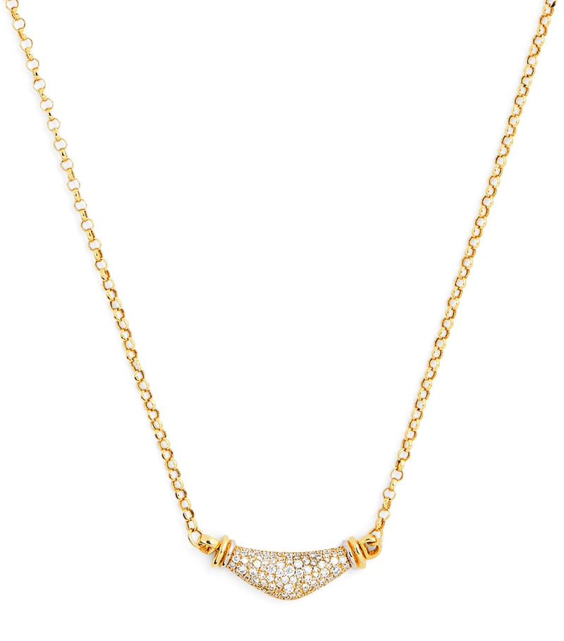 L'Atelier Nawbar Karma necklace yellow gold diamond, imported from the UK