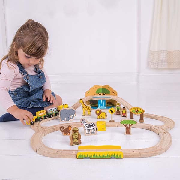 Bigjigs Rail Safari Train Set GOODS Superdrug   