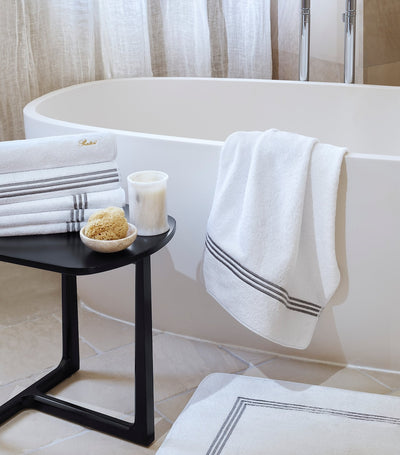 Harrods Hand-Embroidered Bath Mat with Minimalist Design, 50cm x 90cm- Buy online at McGrocer