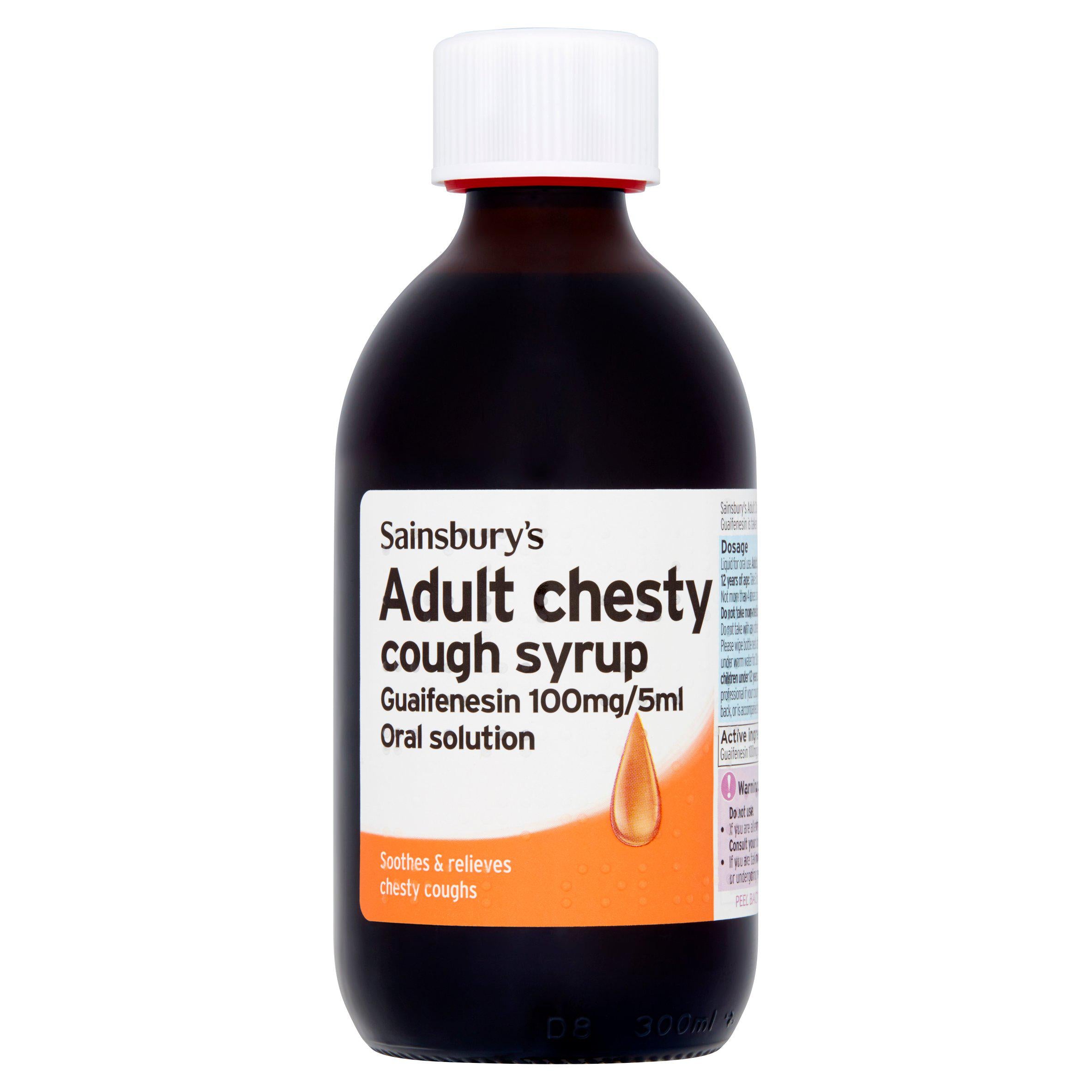 Sainsbury's Adult Chesty Cough Syrup 300ml PERSONAL CARE Sainsburys   