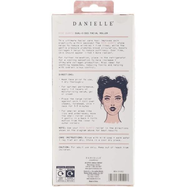 Danielle Creations rose quartz facial roller, imported from the UK