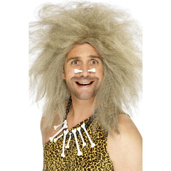 Smiffys Crazy Caveman Wig blonde costume wig, UK version