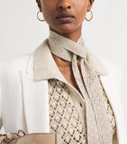 Eleventy silk linen blend skinny scarf (British brand)