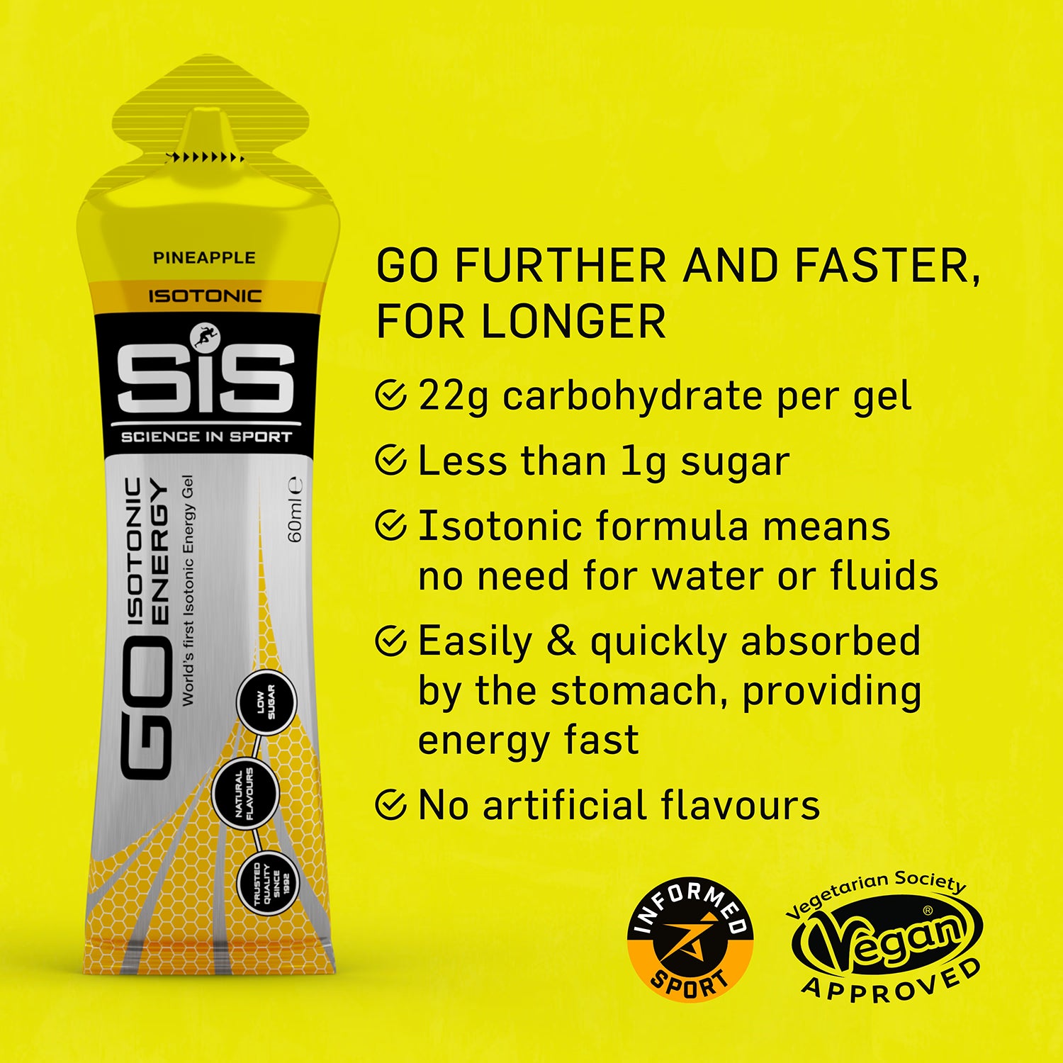 SiS GO energy gel pineapple 60ml - British product