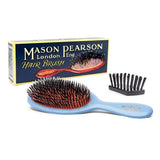 Mason Pearson Junior Bristle & Nylon hairbrush medium blue (British brand)