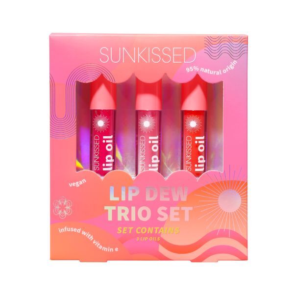 Sunkissed lip dew trio gift set 3x4.3ml, UK version