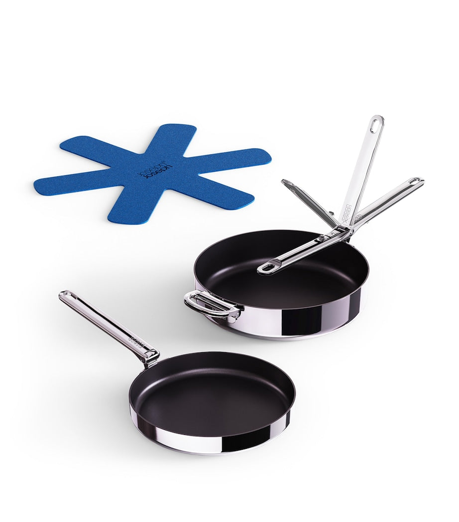 Joseph Joseph folding-handle non-stick frying pan set 2-piece, UK version