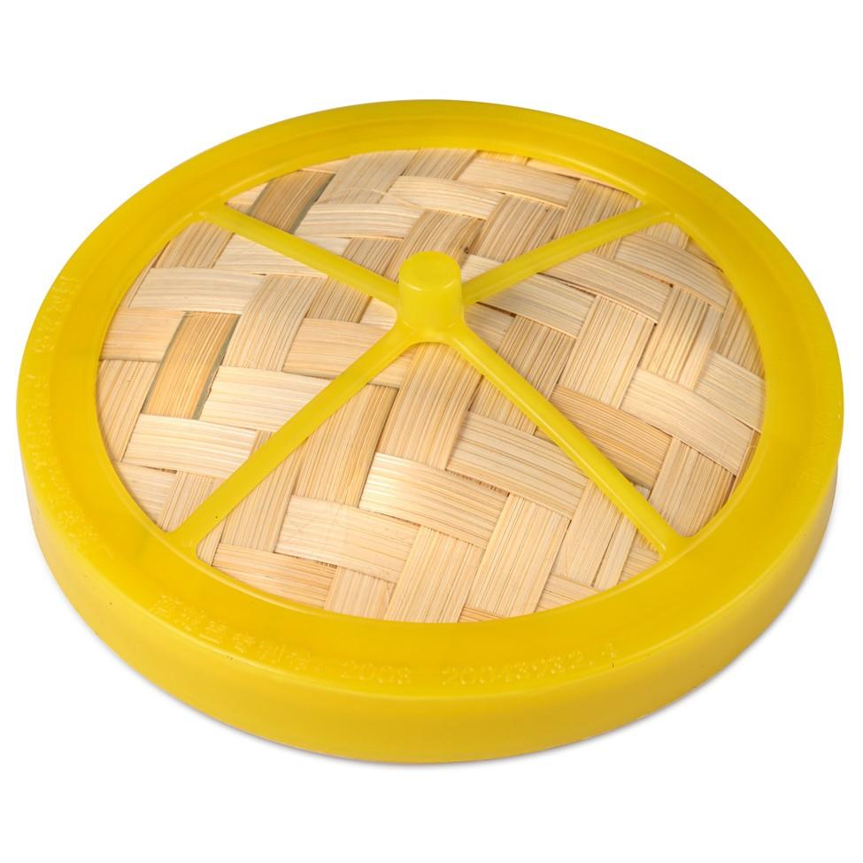 Bamboo steamer cover with rubber edge 4 inch - British product