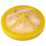 Bamboo steamer cover with rubber edge 4 inch - British product