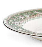 Wedgwood Florentine Verde rimmed soup bowl 23cm (British brand)