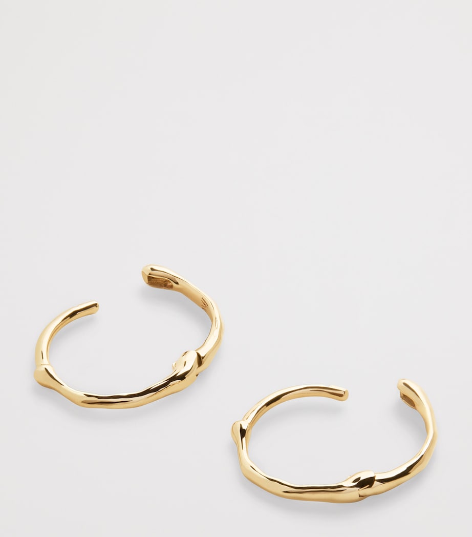 Monica Vinader MV Siren huggie earrings in yellow gold - British product