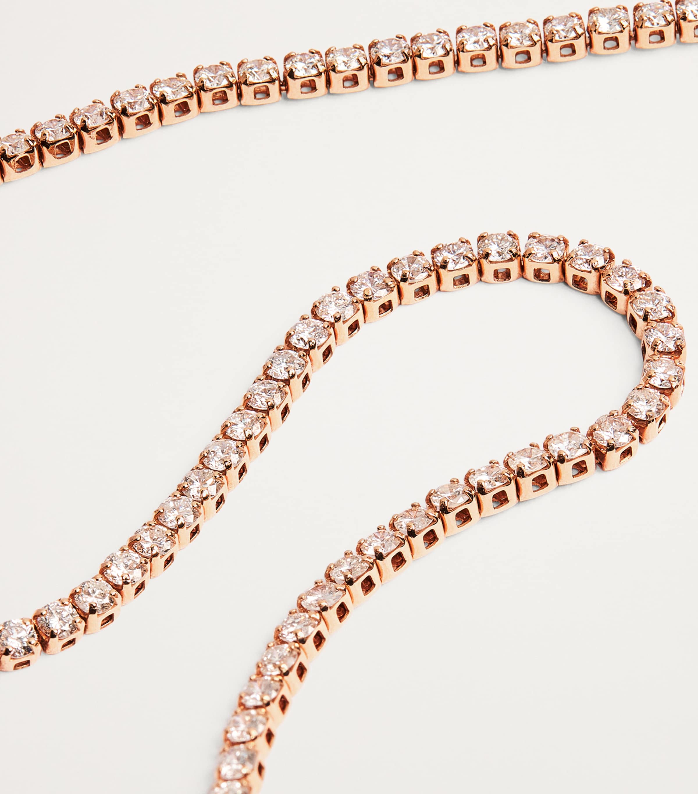 SHAY rose gold diamond tennis choker necklace (British brand)