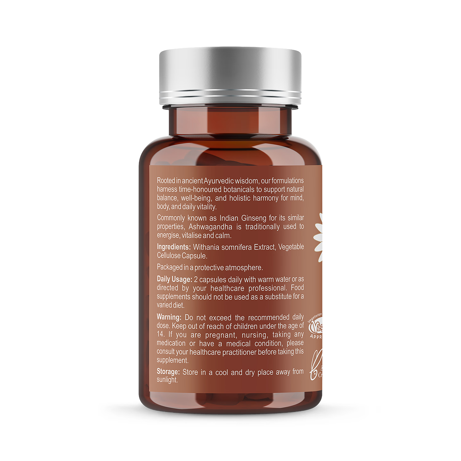 Ayumi Ashwagandha vegan capsules 60 count - British product