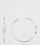 Messika white gold diamond hoop earrings 0.69ct, UK version