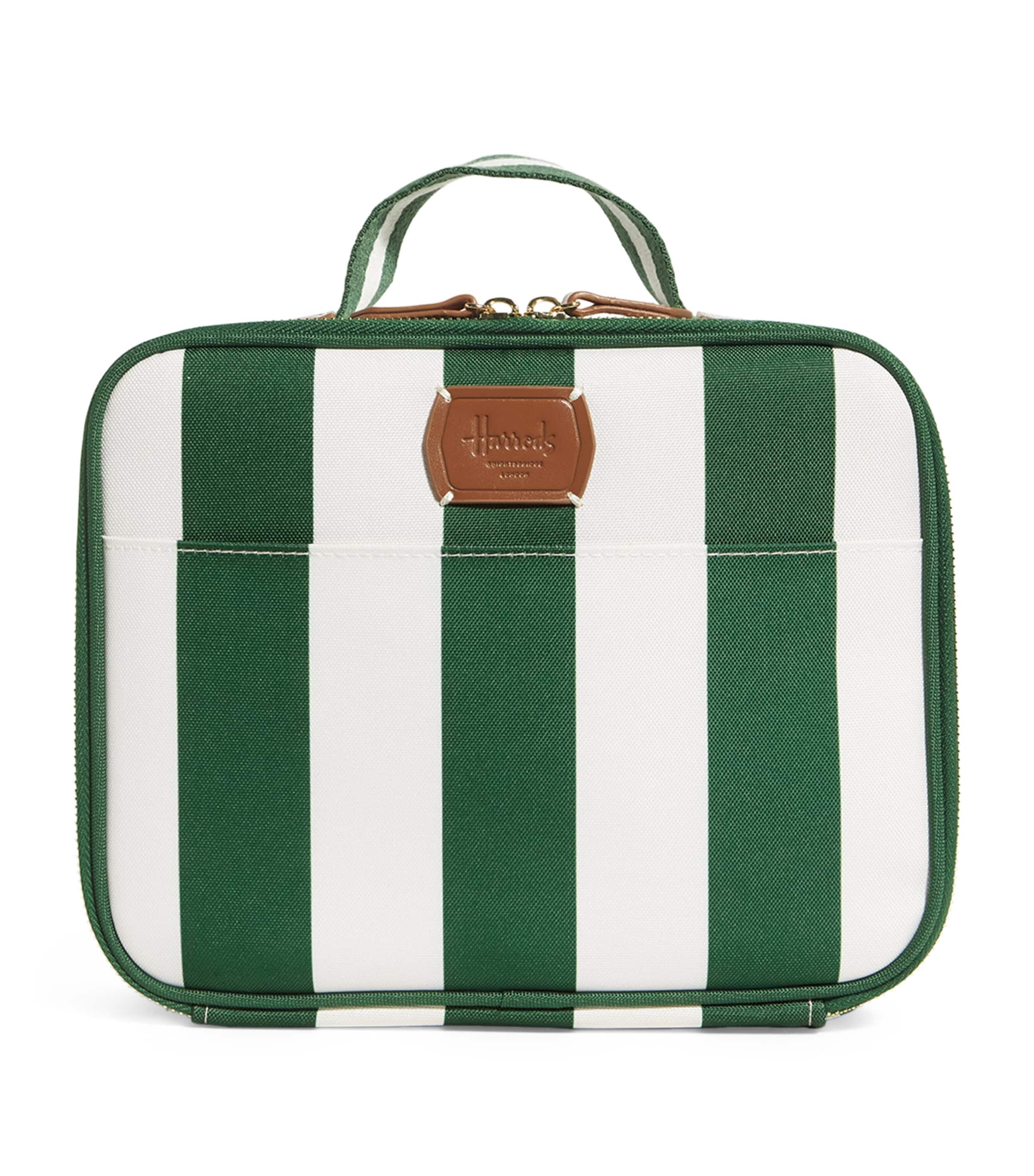 Insulated Striped Sandwich Box with Front Pocket and Handle, 23cm x 28cm x 9cm