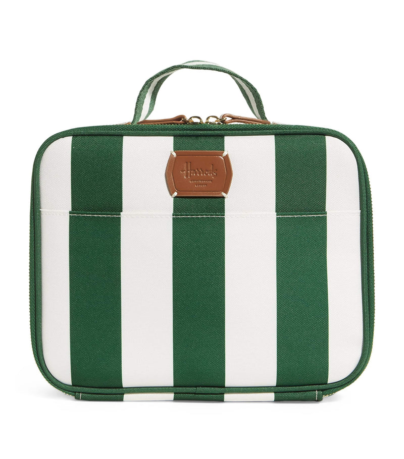 Insulated Striped Sandwich Box with Front Pocket and Handle, 23cm x 28cm x 9cm