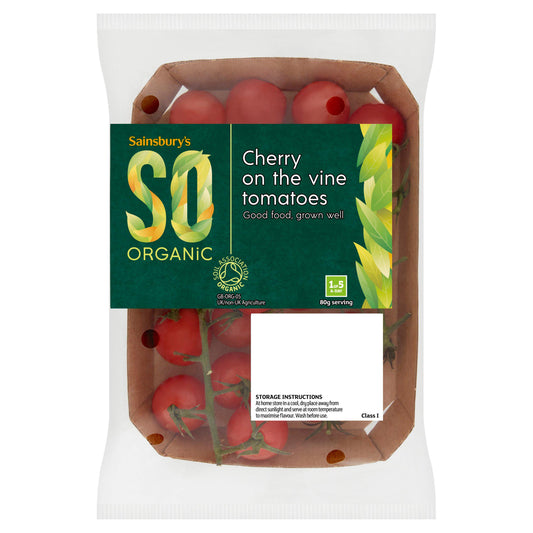Sainsbury's SO Organic Cherry on the Vine Tomatoes 200g GOODS Sainsburys   