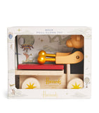 Harrods wooden bear pull-along toy with xylophone, UK version