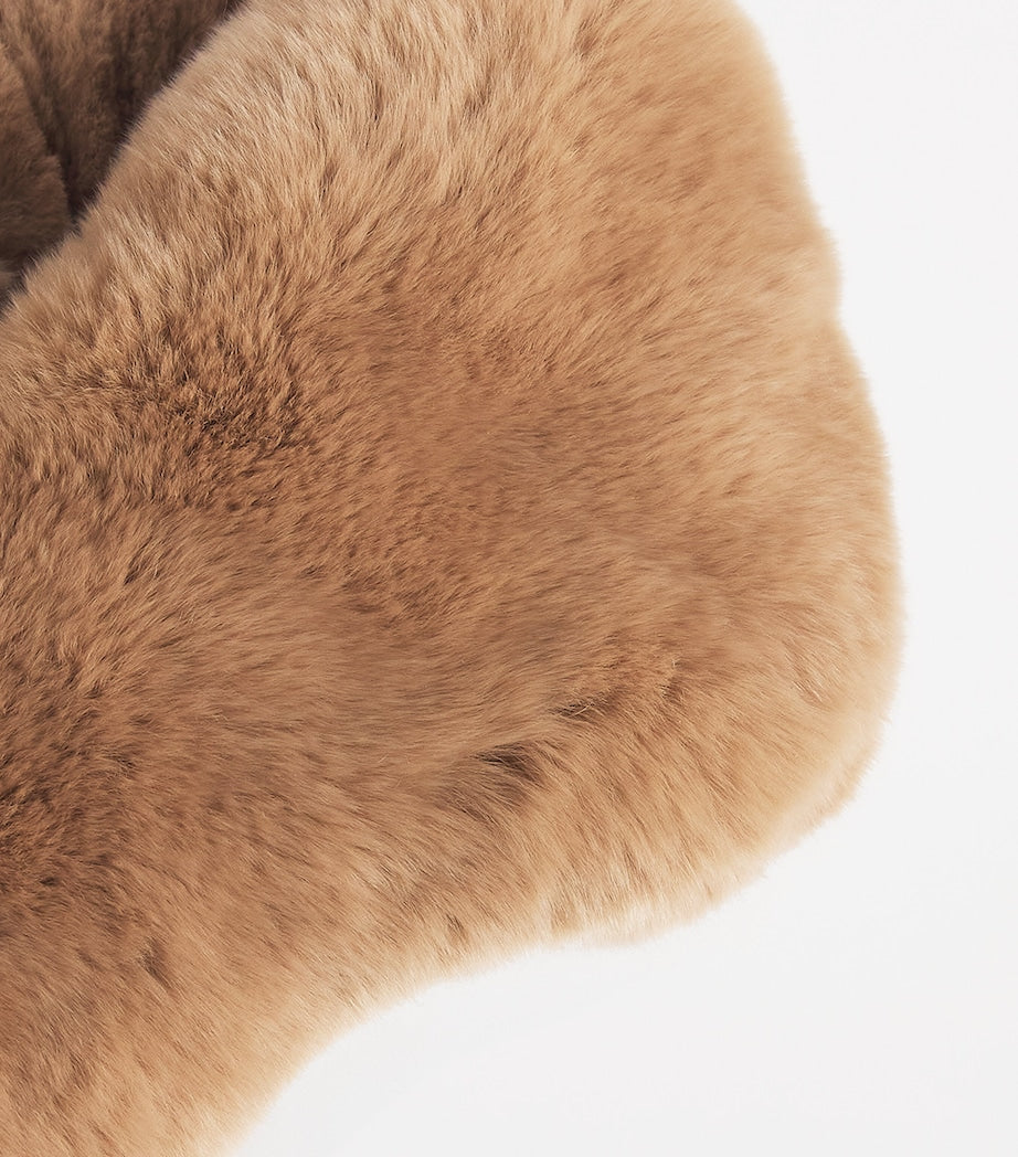 Yves Salomon rex rabbit fur headband - British product