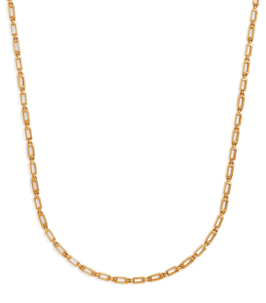 Suzanne Kalan 18kt yellow gold block chain necklace, UK version