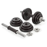York Fitness Cast Iron Dumbbell Set 20kg Plastic Collars, UK version