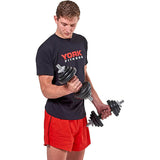 York Fitness Cast Iron Dumbbell Set 20kg Plastic Collars, UK version