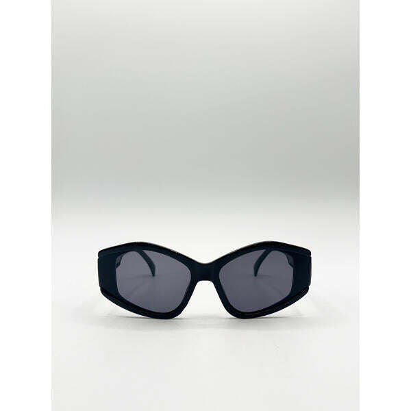 SVNX angular cat-eye sunglasses in black - British product