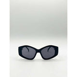 SVNX angular cat-eye sunglasses in black - British product