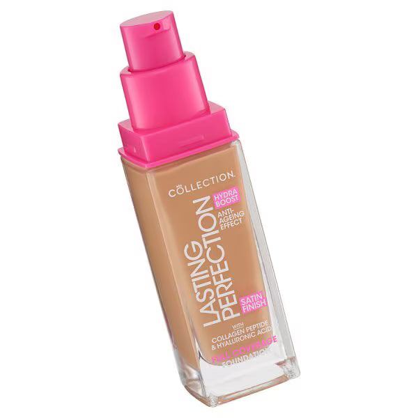 No7 Lasting Perfection Satin Foundation Toffee Warm, imported from the UK